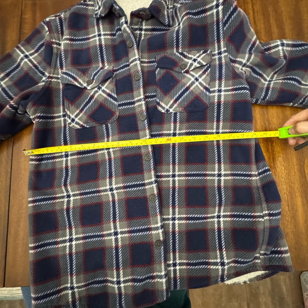 Freedom Foundry Men's Blue Red Plaid Sherpa Lined Flannel Shirt Jacket Size Med - Picture 10 of 10